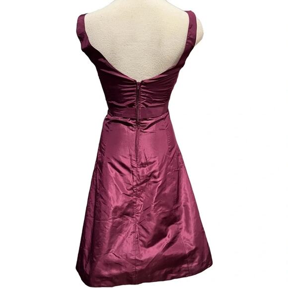 CREW Delores Silk Taffeta Dress Burgundy/Plum Size 2 - Picture 5 of 6